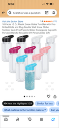12 oz kids snow globe cup